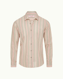 Men | Giles Stripe Shirt | Pink/Grey Stripe