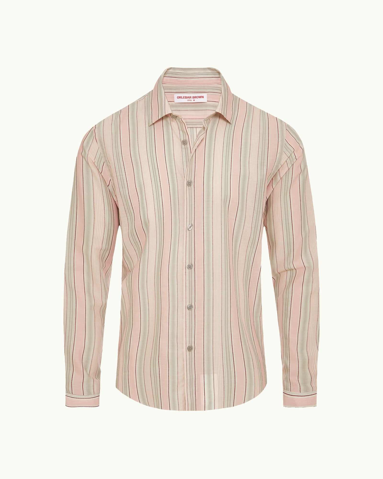 Men | Giles Stripe Shirt | Pink/Grey Stripe