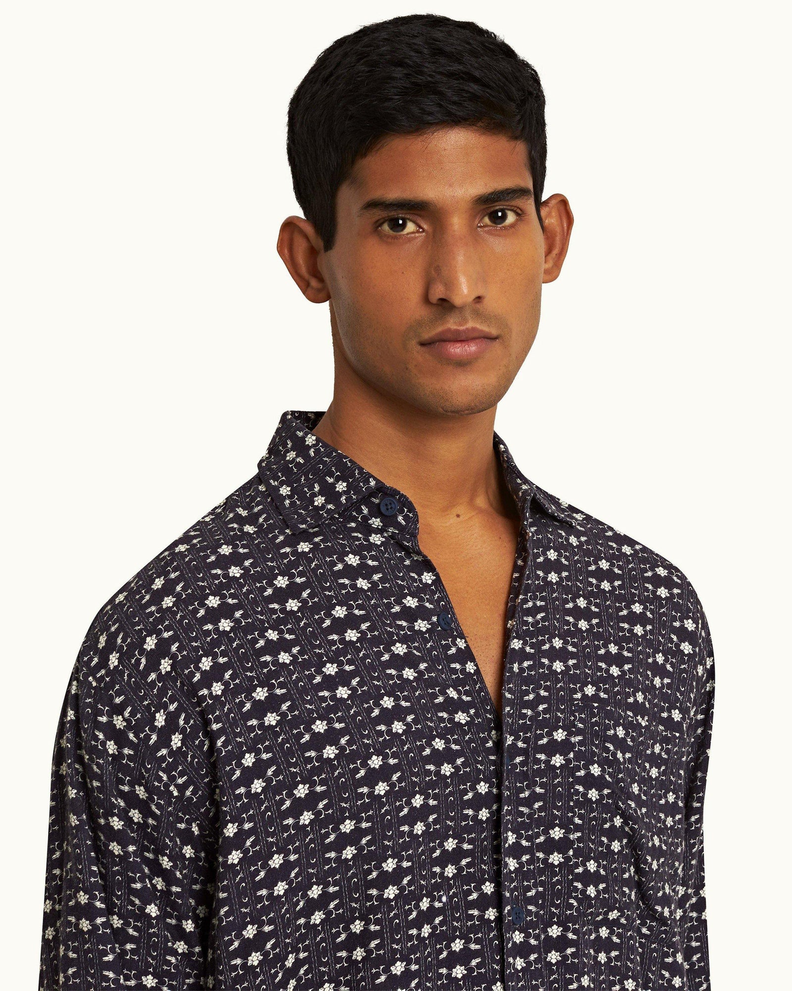 Dark Sapphire/Sea Mist Bandana Relaxed Fit Classic Collar Shirt | Dark Sapphire/Sea Mist