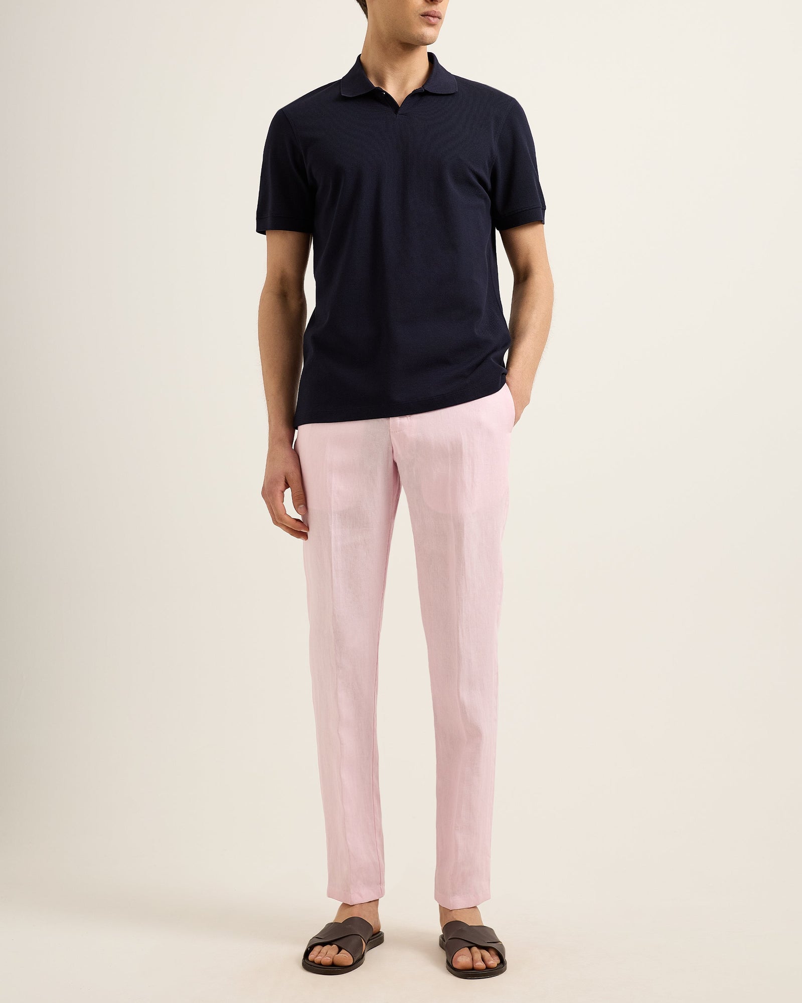 Men | Griffon Lino Trouser | Rodeo Pink