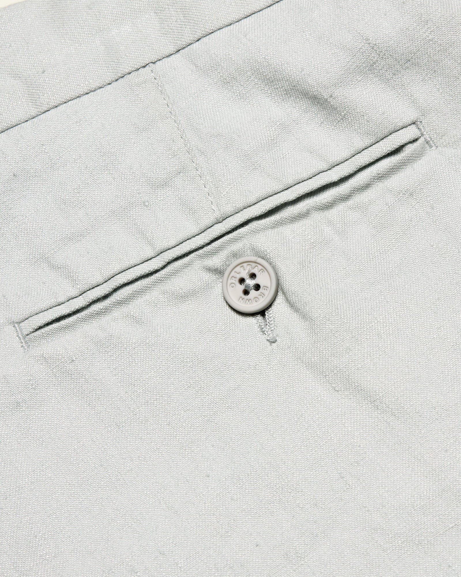 Griffon Linen Tailored Fit Washed Linen Trousers In White Jade | White Jade