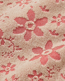 Hallburg White Sand Relaxed Fit Two-Button Floral Jacquard Towelling Blazer | White Sand