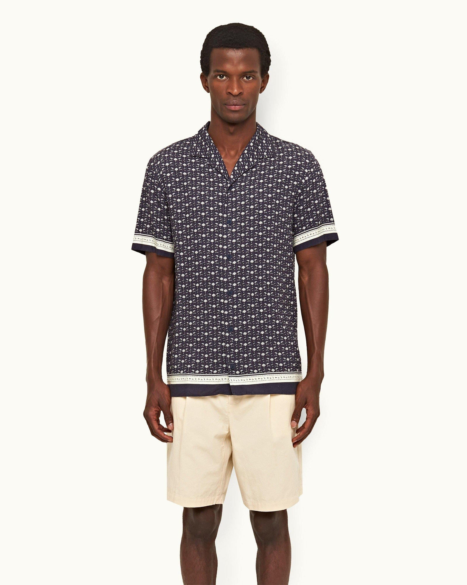 Dark Sapphire/Sea Mist Bandana Capri Collar Shirt | Dark Sapphire/Sea Mist