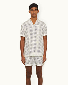 Hibbert Sea Mist Cravat Capri Collar Shirt | Sea Mist