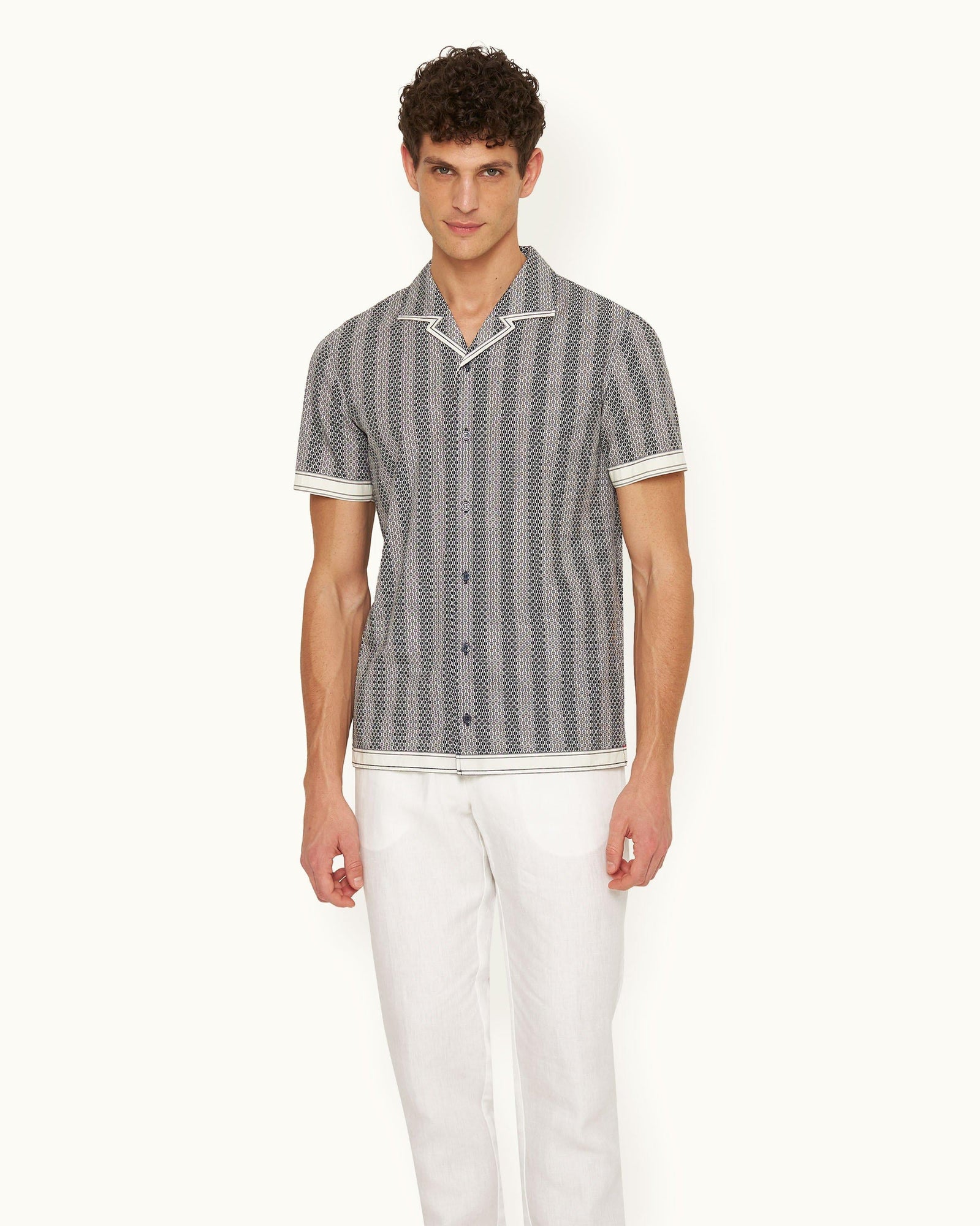 Men | Hibbert Shirt | Night Iris/White Sand