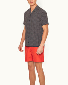 Azul Blue/Firestone Tiescape Print Classic Fit Capri Collar Shirt | Azul Blue/Firestone