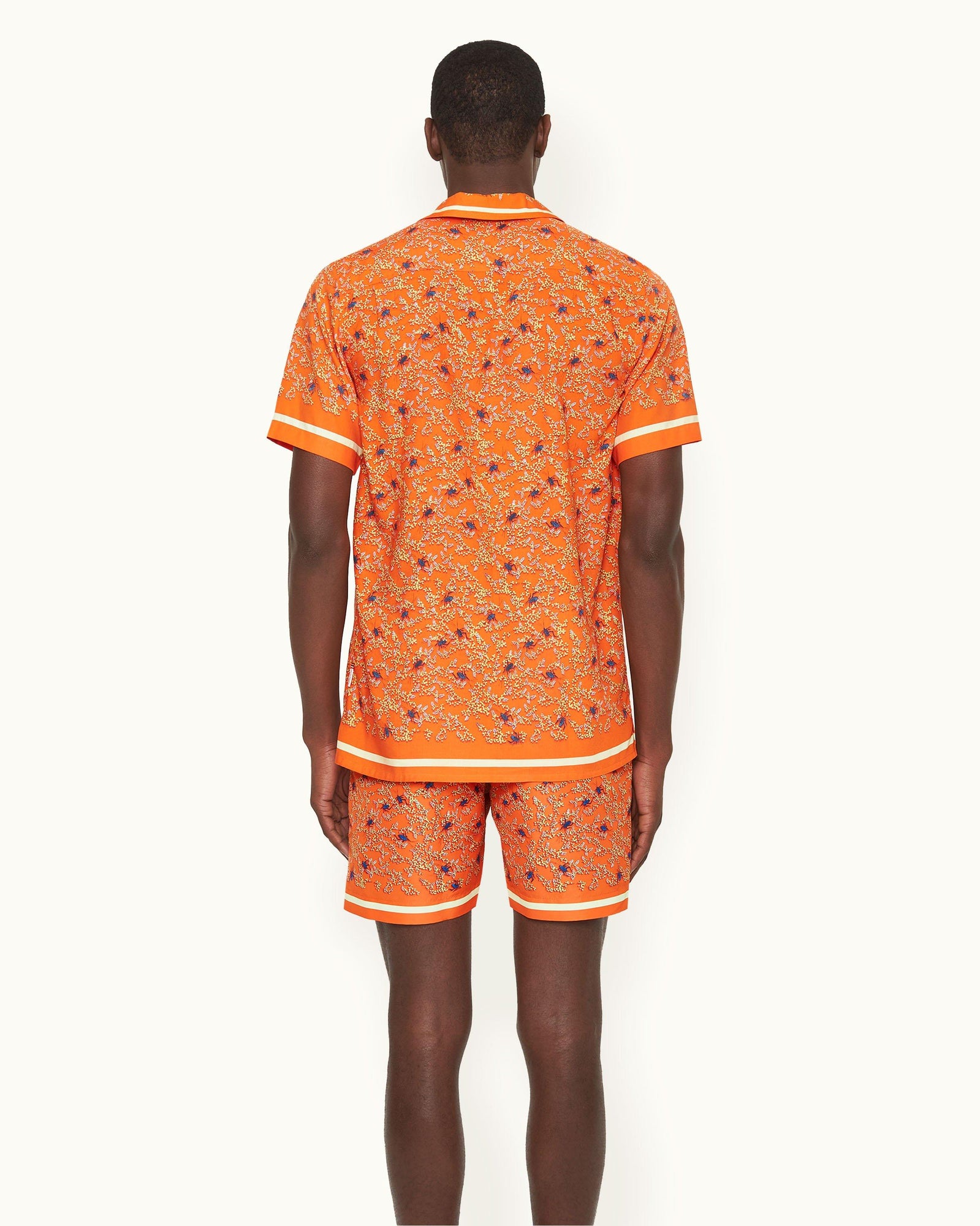 Hibbert Wonder Full Print Classic Fit Capri Collar Shirt in Havana Sun colour | Havana Sun