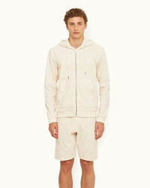 Matchstick Jacquard Rope Towelling Zip-Thru Hooded Sweatshirt | Matchstick