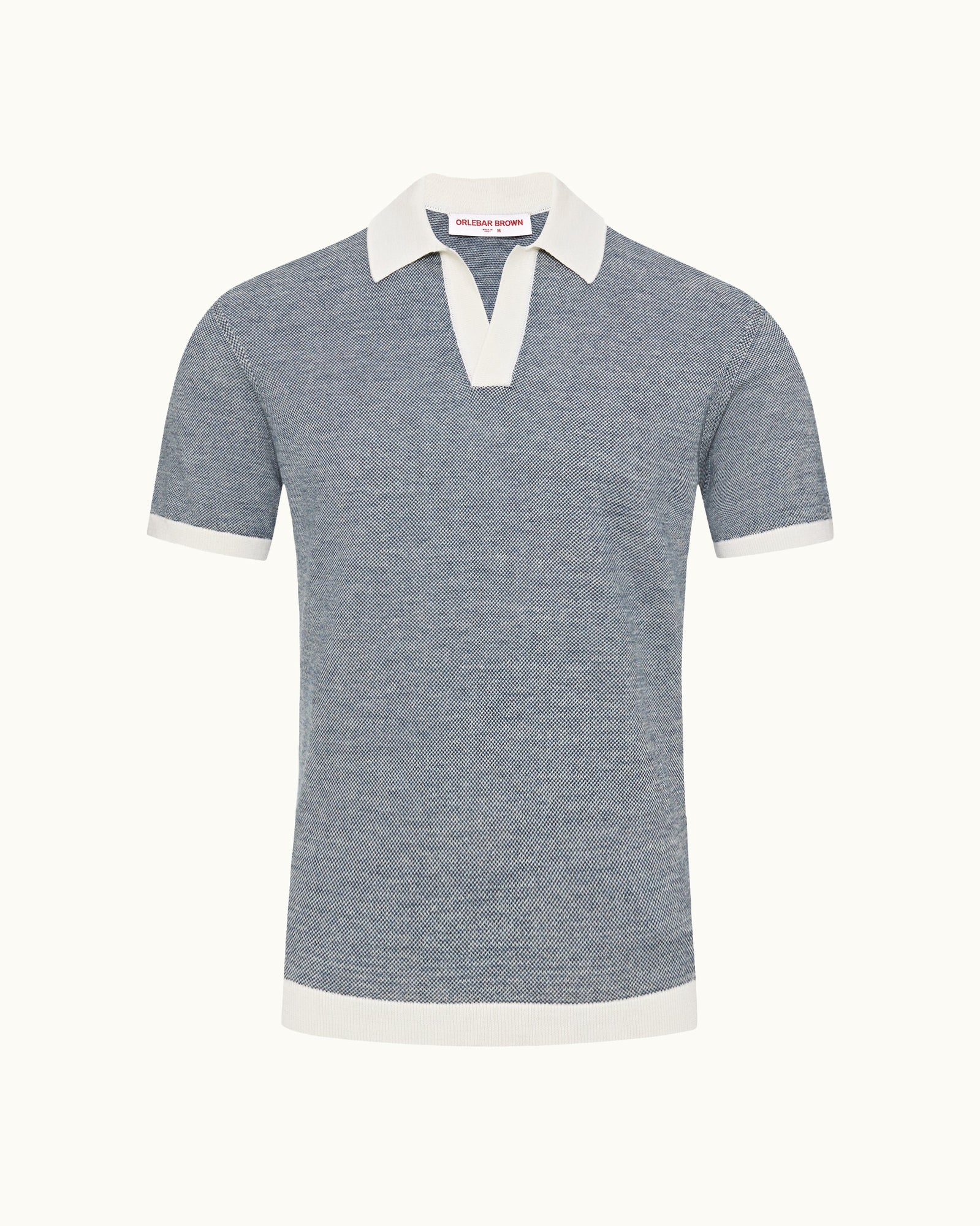 Men | Horton Merino Polo | Dark Aquamarine/White Sand
