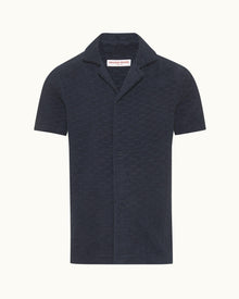 Men | Howell Towelling Shirt | Night Iris