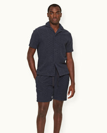Men | Howell Towelling Shirt | Night Iris