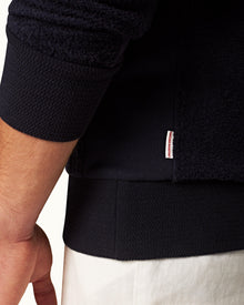 Night Iris Classic Fit Mix Texture Sweatshirt | Night Iris