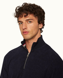 Night Iris Classic Fit Mix Texture Sweatshirt | Night Iris