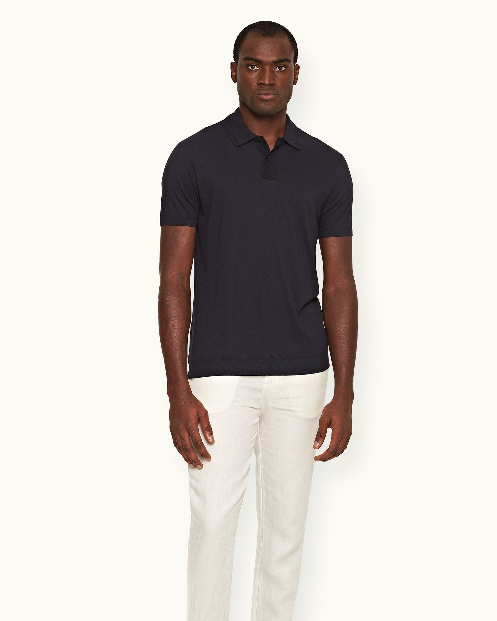Men | Jarrett Knitted Polo | Night Iris