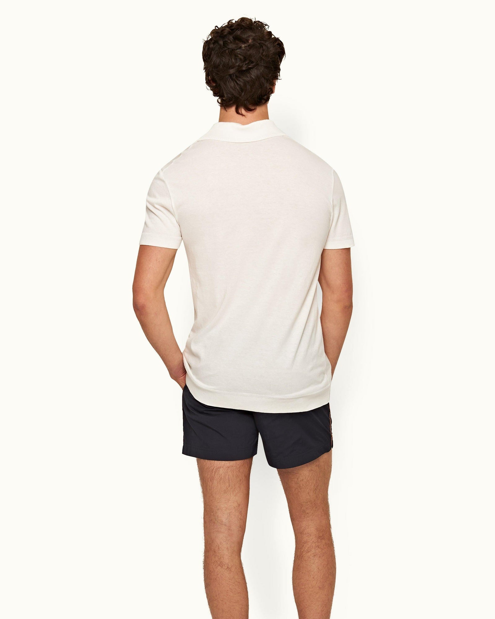 Jarrett Sandbar Classic Fit Knitted Rib Polo Shirt | Sandbar