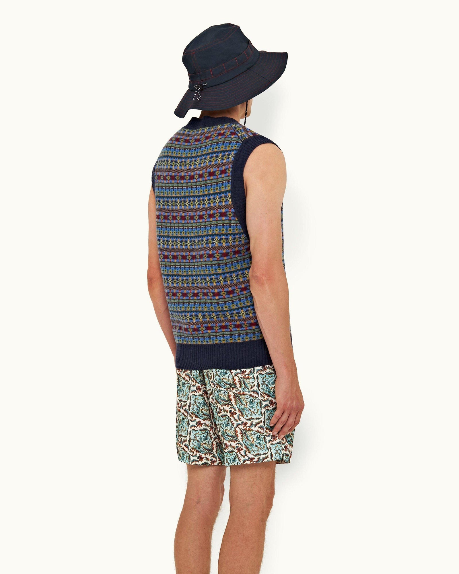 Multi Fair Isle Lambswool Tank Top | Multi