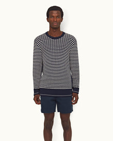 Night Iris/Sea Mist Side Stripe Jumper | Night Iris/Sea Mist