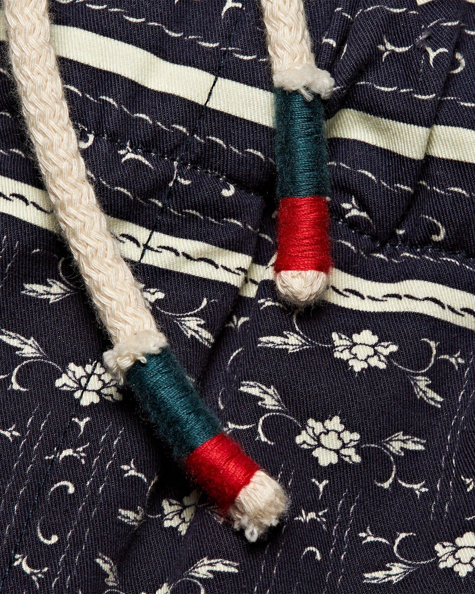 Dark Sapphire/Sea Mist Bandana Relaxed Fit Drawcord Stretch-Cotton Shorts | Dark Sapphire/Sea Mist