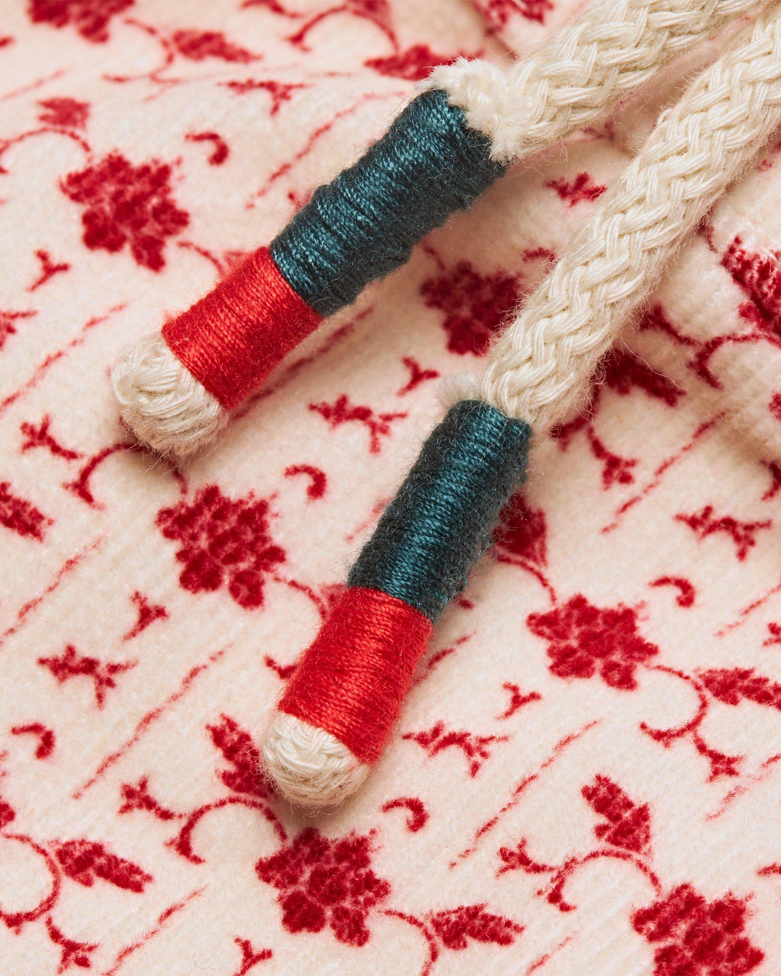 Sea Mist/Vermillion Bandana Relaxed Fit Drawcord Cotton Corduroy Shorts | Sea Mist/Vermillion