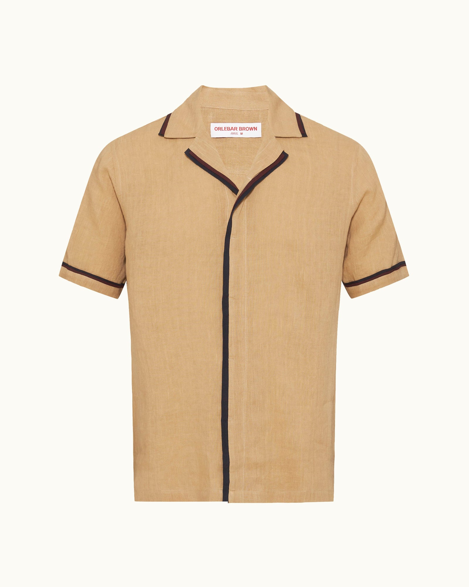 Men | Maitan Lino Shirt | Biscuit/Damson/Night Iris