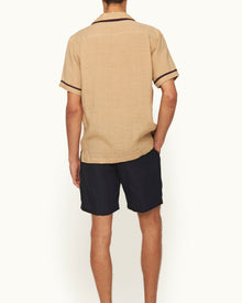 Men | Maitan Lino Shirt | Biscuit/Damson/Night Iris