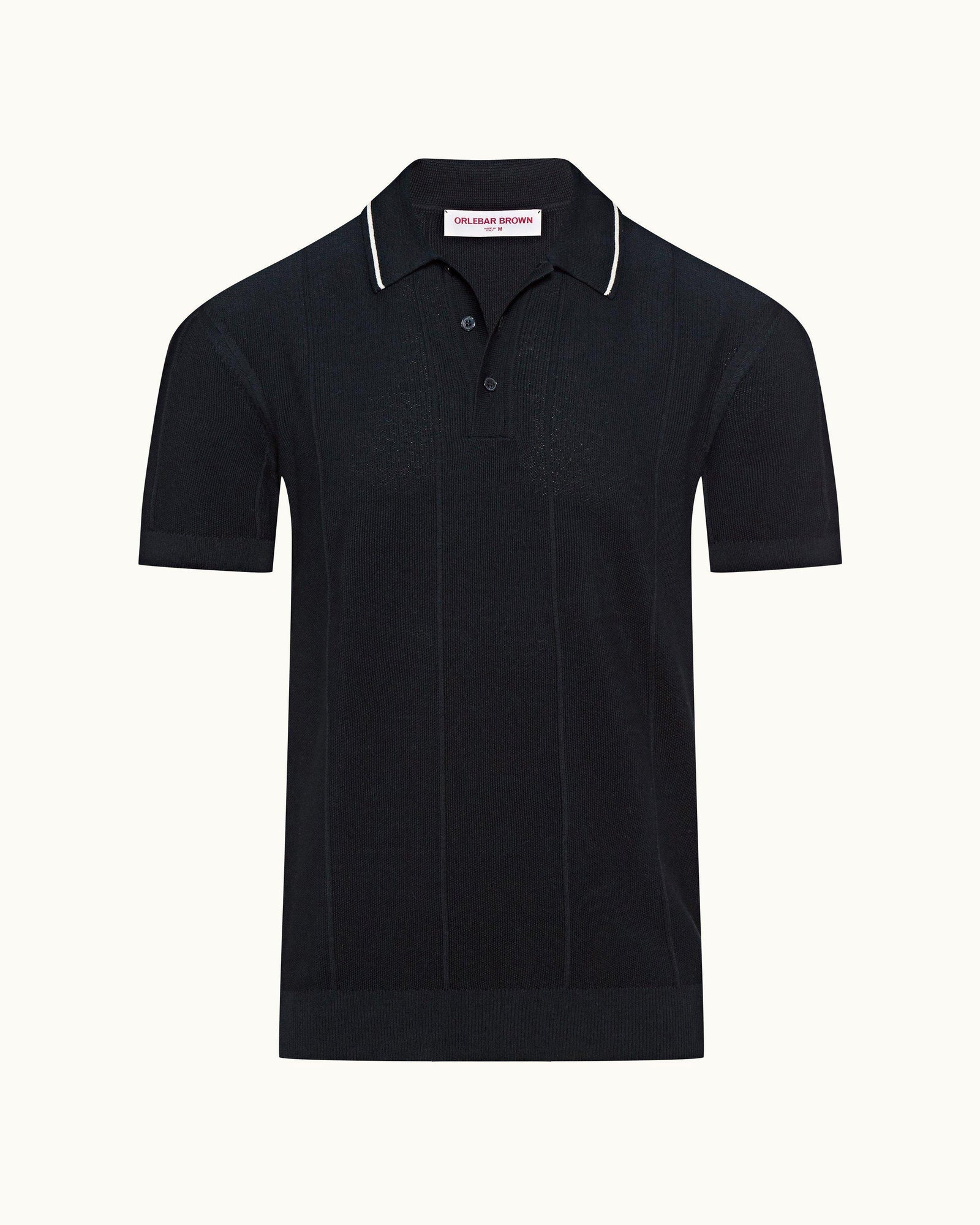 Night Iris Tailored Fit Waffle Towelling Polo Shirt | Night Iris