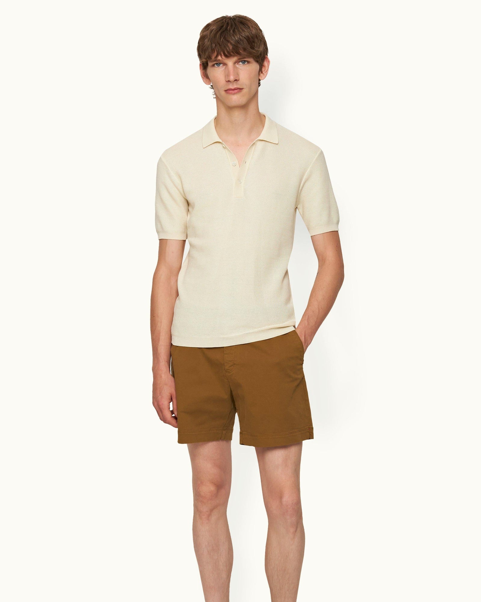 Sea Mist Classic Fit mercerised Cotton Polo Shirt | Sea Mist