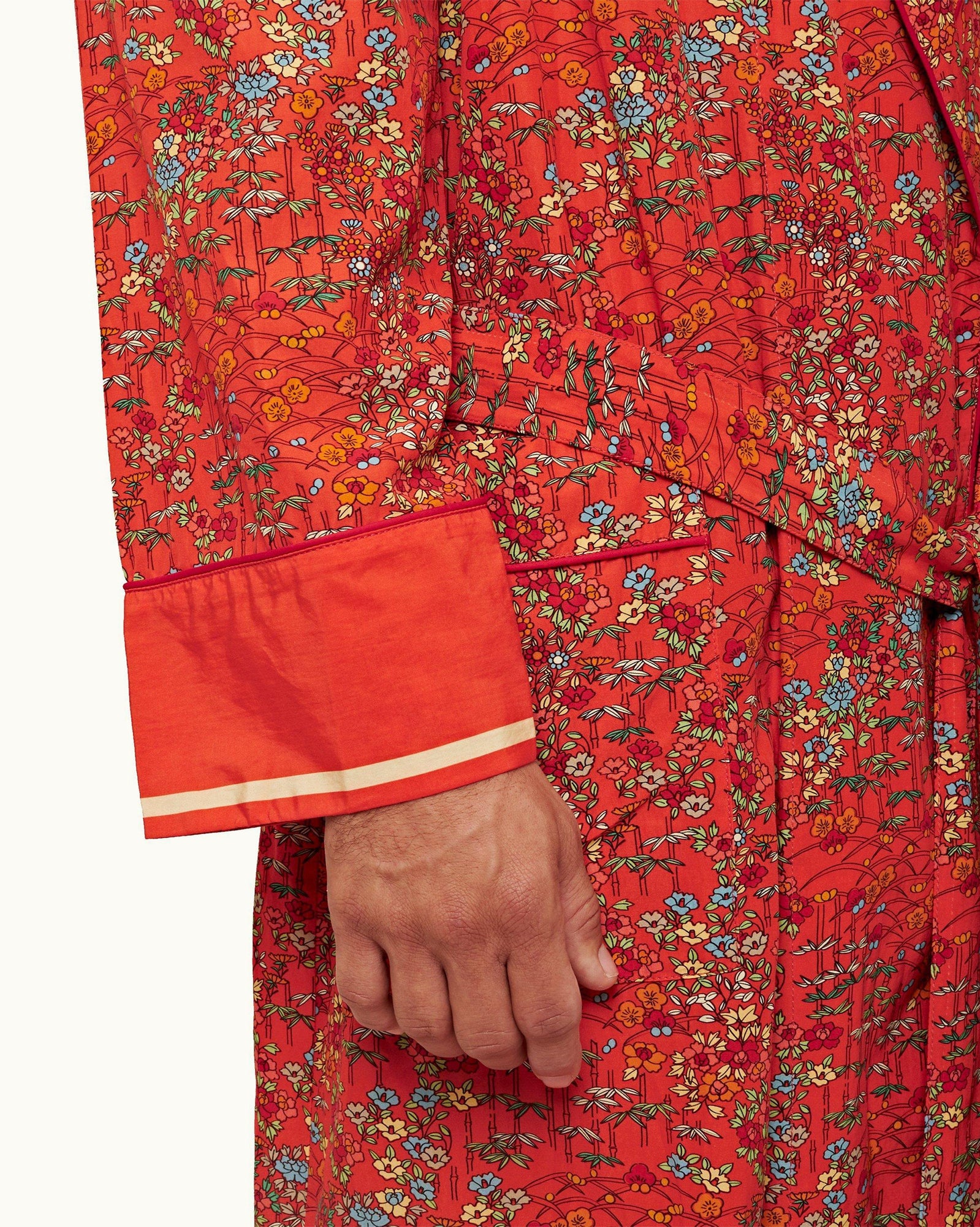 Vermillion Solo Fantasy Poplin Shawl Collar Robe | Vermillion