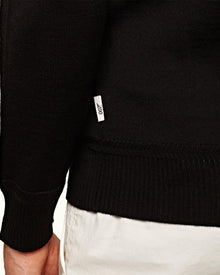 Moonraker Knitted Half Zip 007 Merino Knitted Half-Zip Pullover | Black