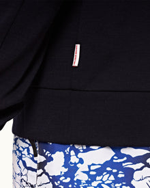 Night Iris Half-Zip Merino Jersey Pullover | Night Iris