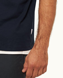 Night Iris Classic Fit Double-Layer Organic Cotton T-Shirt | Night Iris