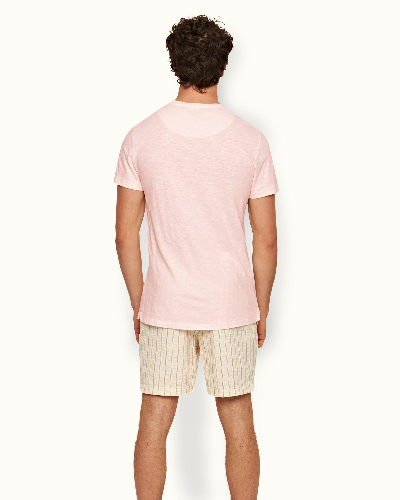 Ob Classic Tee Rose Classic Fit Crewneck Garment Dye Cotton T-shirt | Rose