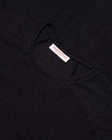 Black Classic Fit Crewneck Long-Sleeve Ice Wool T-shirt | Black