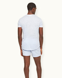 Men | Ob-T Linen T-Shirt | Soft Blue
