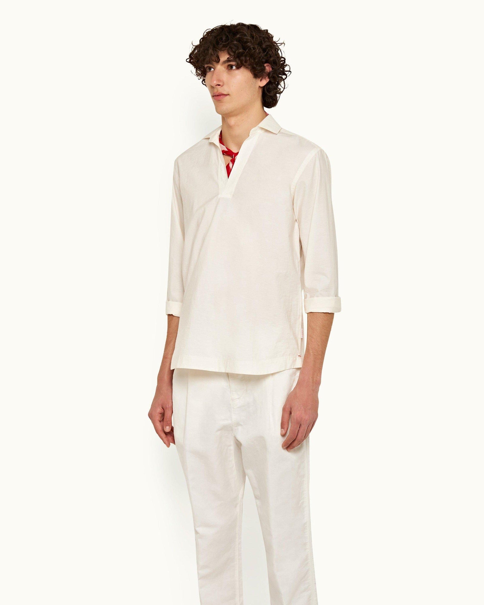 White Sand Resort Collar Long-Sleeve Shirt | White Sand