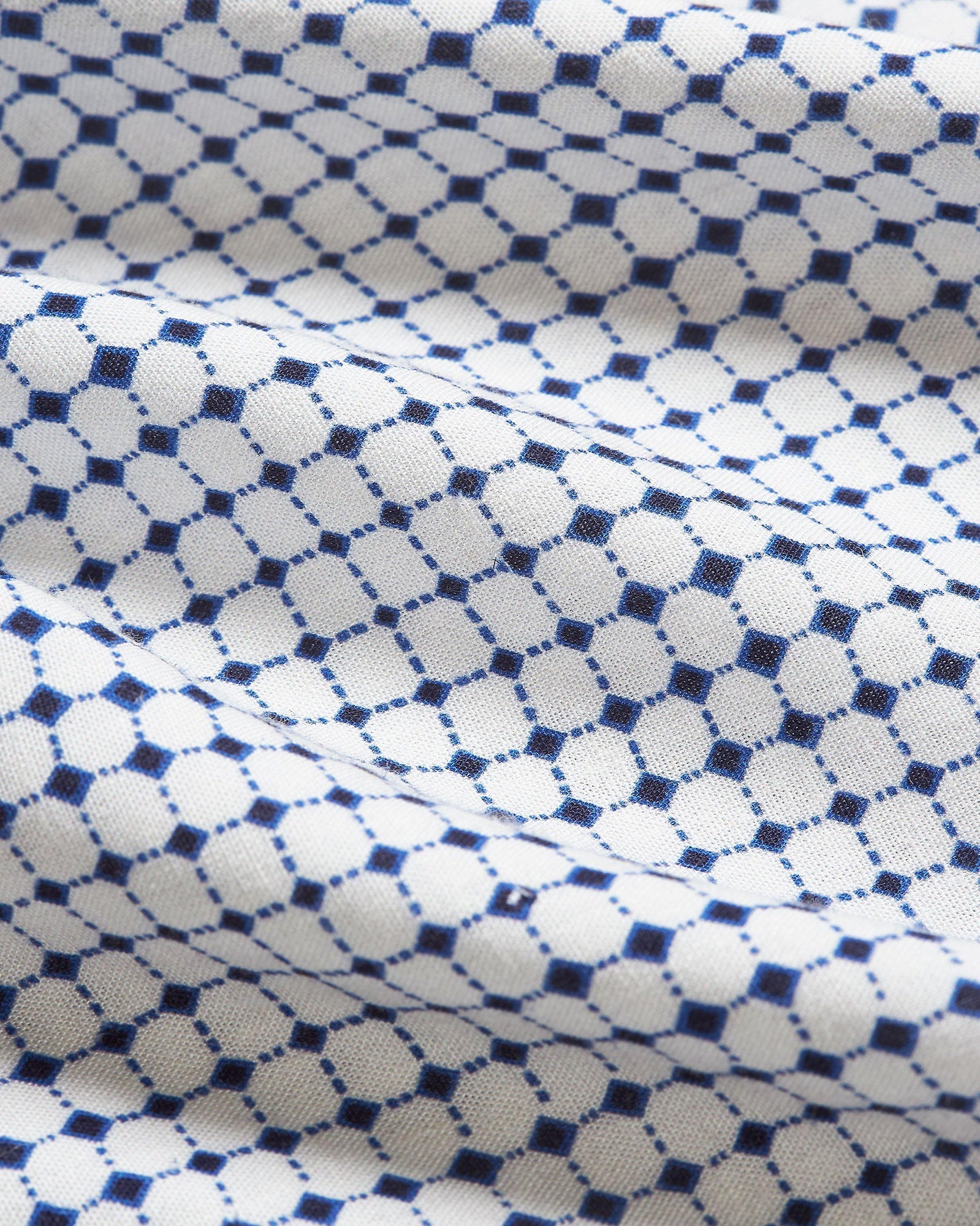 Men | Ridley Linen Shirt | White Sand/Azul Blue