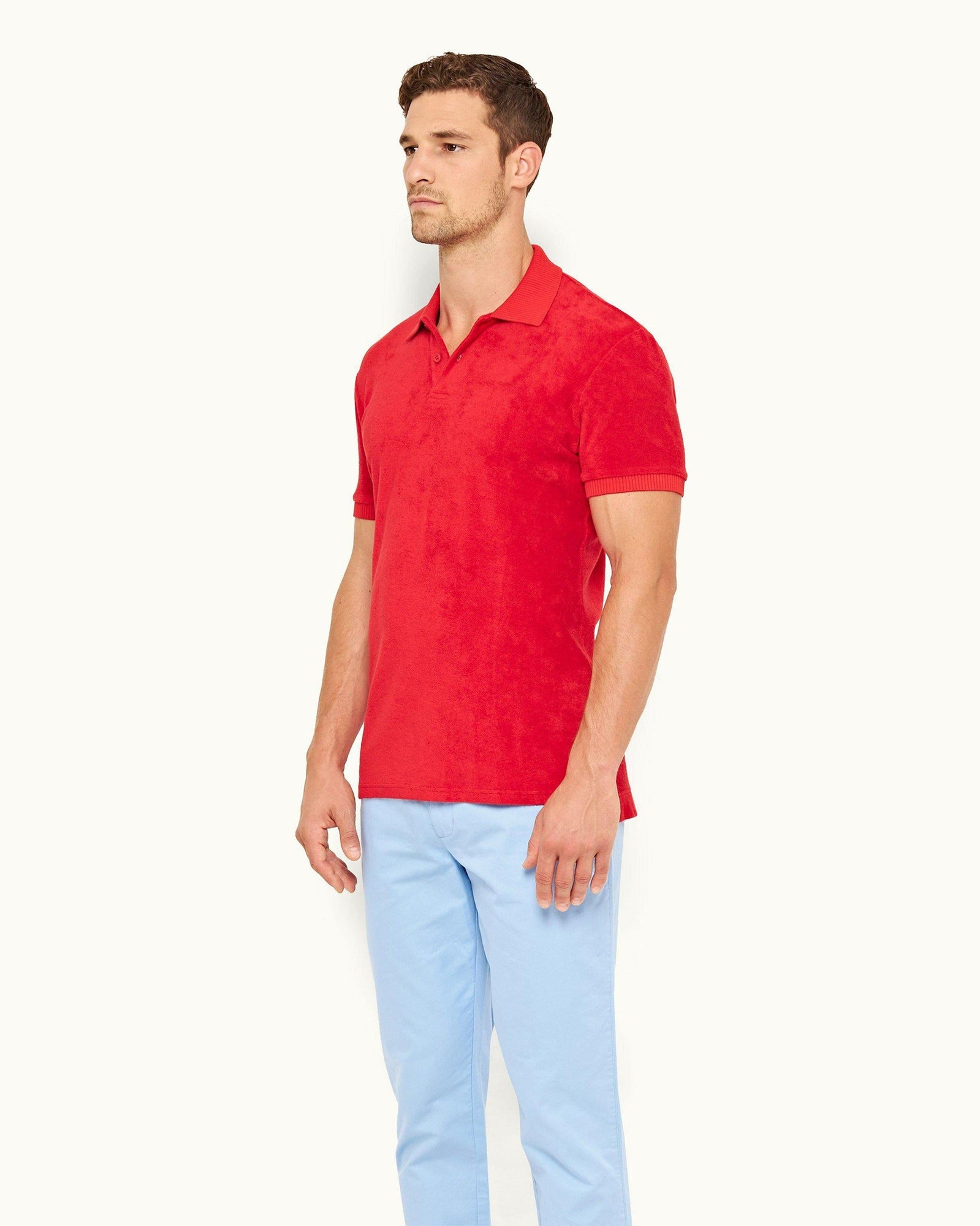 Dr No Towelling Polo Red 007 Ryder Dr. No Towelling Polo Shirt | Red