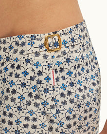 Setter Fiore Print Shorter-Length Swim Shorts In Cashew Colour | Cashew