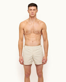Setter Oatmeal GT Stripe Seam Shorter-Length Swim Shorts | Oatmeal