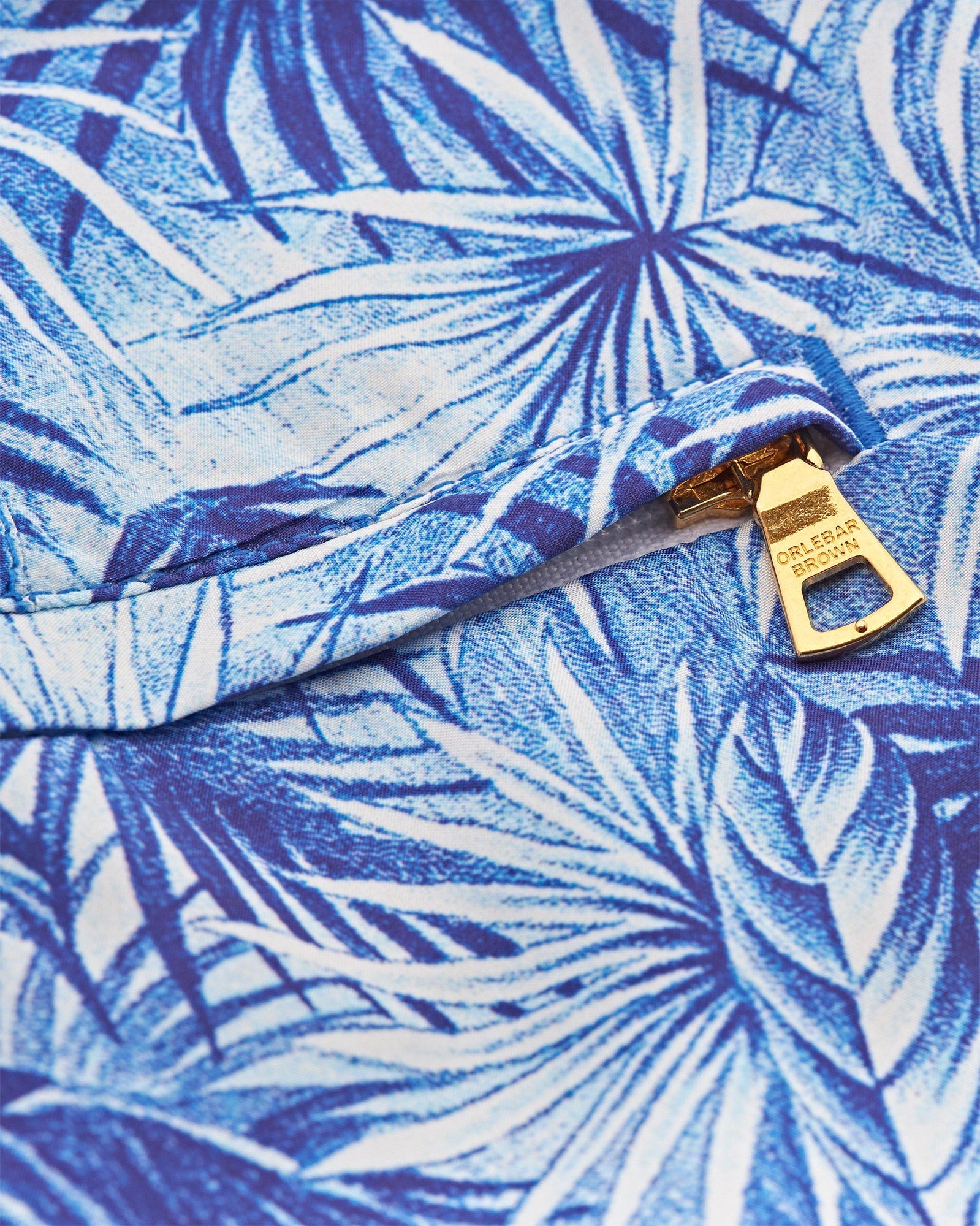 Setter Lagoon Blue Palmed Shorter-Length Swim Shorts | Lagoon Blue