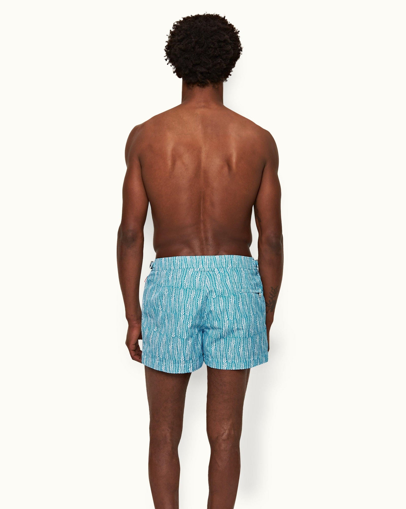 Springer Veranda/White Fern Shortest-Length Swim Shorts | Veranda/White