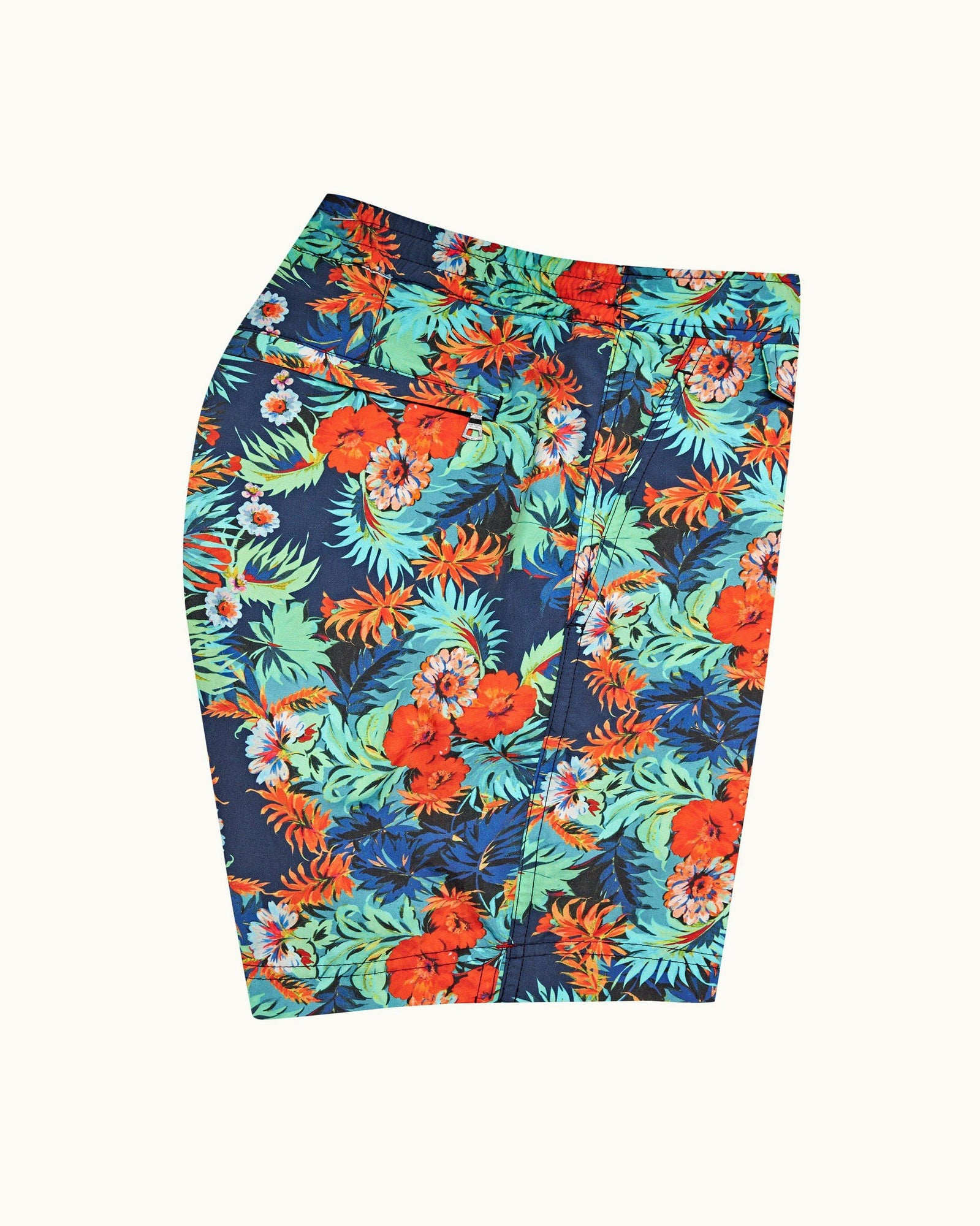 Multi Anemone Drawcord Mid-Length Swim Shorts | Multicolour