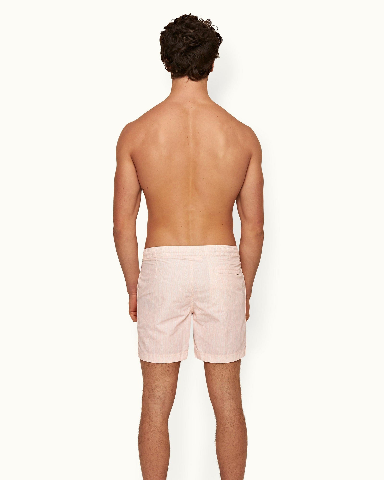 Standard Rose/White Fern Mid-Length Swim Shorts | Rose/White