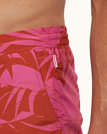 Candy Palmetto Print Mid-Length Drawcord Swim Shorts | Candy