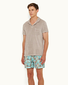 Multicolour Paisley Mid-Length Drawcord Swim Shorts | Multicolour