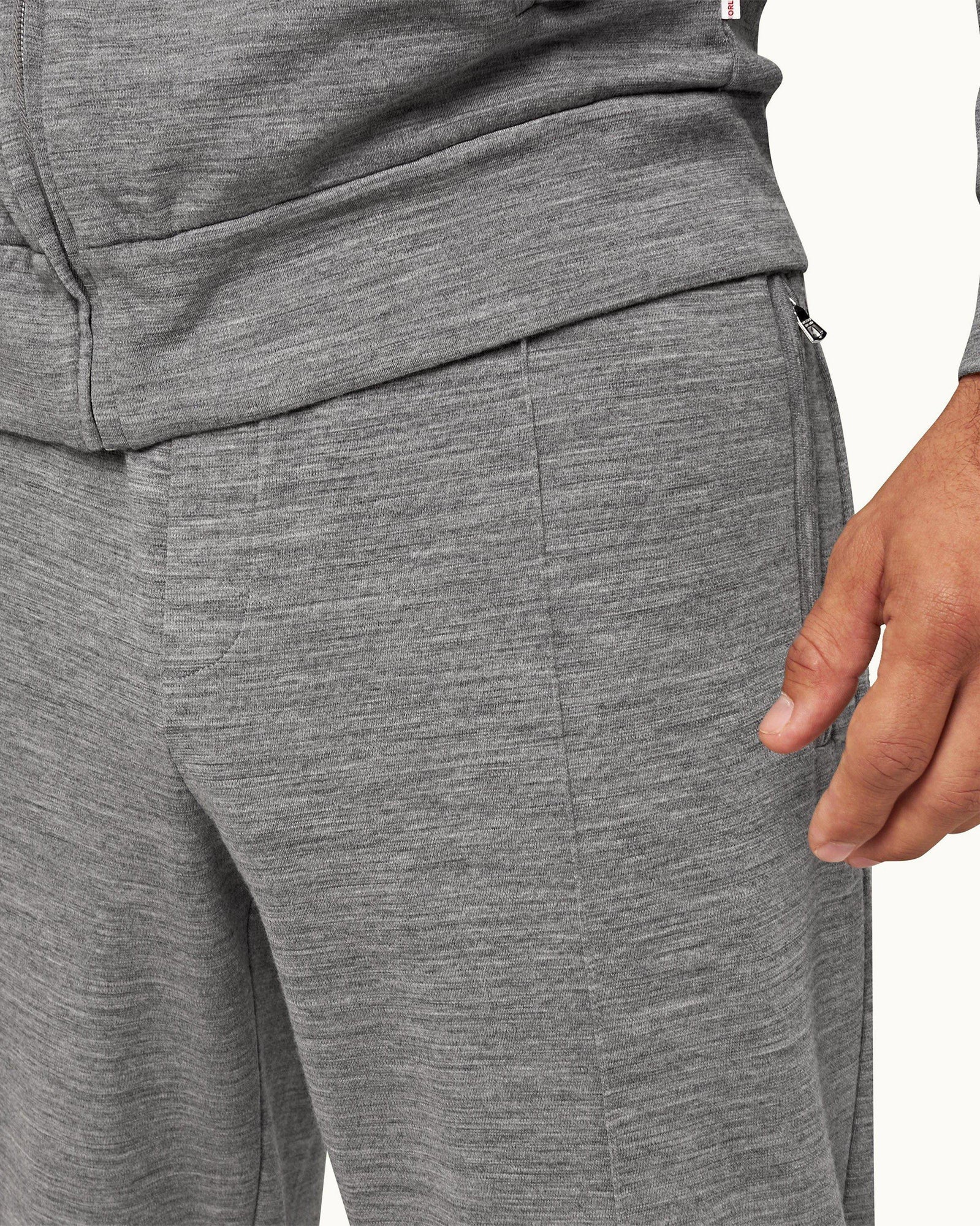 Grey Melange Smart Merino Classic Fit Sweatpants | Grey Melange
