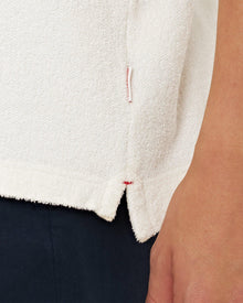 Sea Mist Classic Fit Short-Sleeve Pique Towelling Polo Shirt | Sea Mist