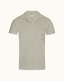 Cliff Grey Tailored Fit Towelling Resort Polo Shirt | Cliff Grey