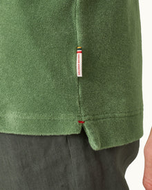 Terry Towelling Fresh Lawn Tailored Fit Organic Cotton Towelling Resort Polo Shirt | Fresh Lawn