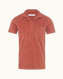 Men | Terry Towelling Polo | Mauve